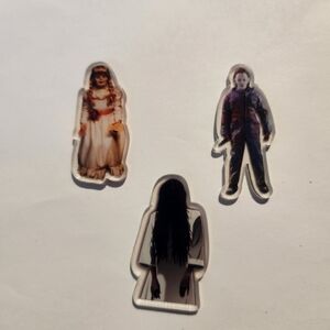Acrylic Flatback Horror 2cm Halloween Focal Bead Badge Clip‎ Charms Keychain